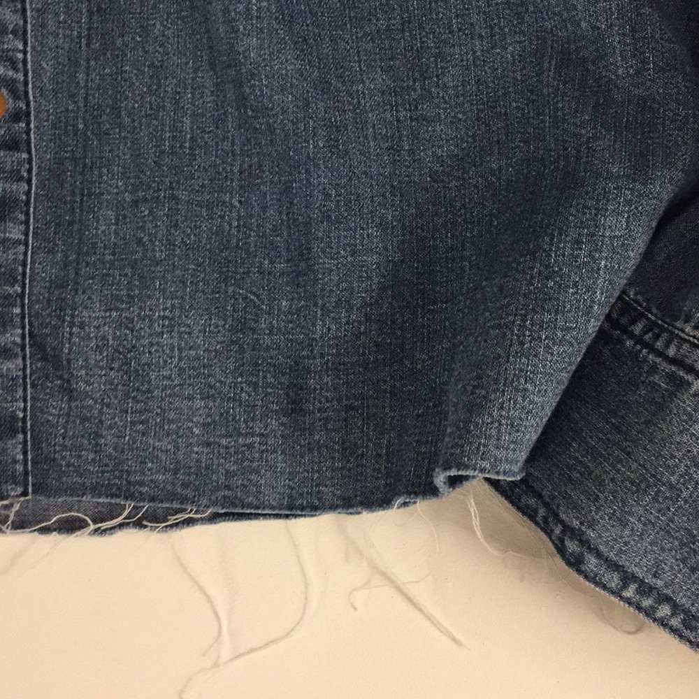 Madewell denim raw hem top - Picture 3 of 5